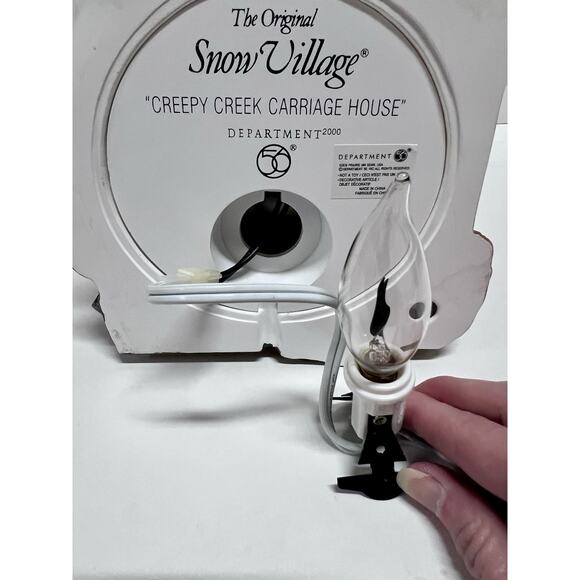 Dept 56 Snow Village Halloween Creepy Creek Carriage House Light & Movement WOB - Picture 10 of 12